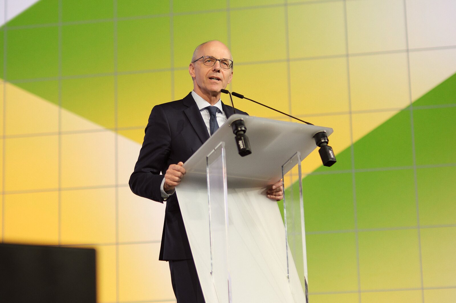 Paperjam — The Prime Minister of Luxembourg at the lectern, Nexus Luxembourg 2026